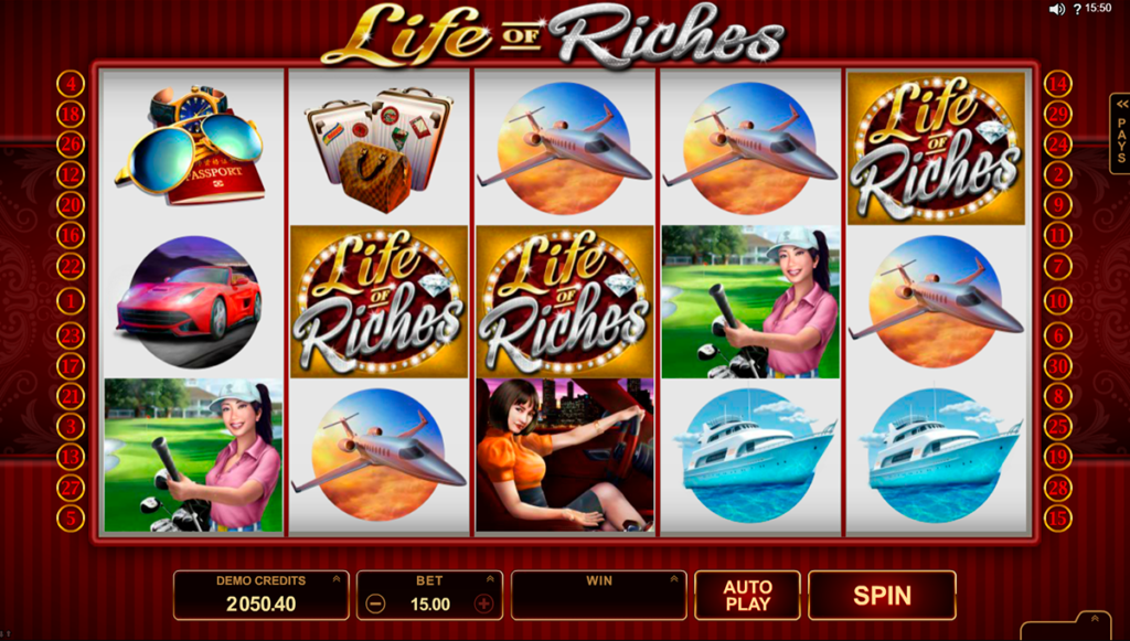เกมสล็อต "Life of Riches"